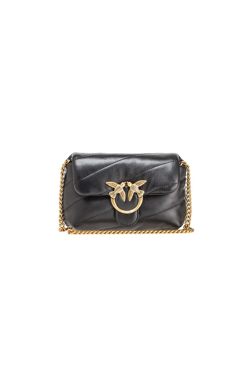 Borsa Donna Pinko 100040A0F2 Nero/oro antico BLACK