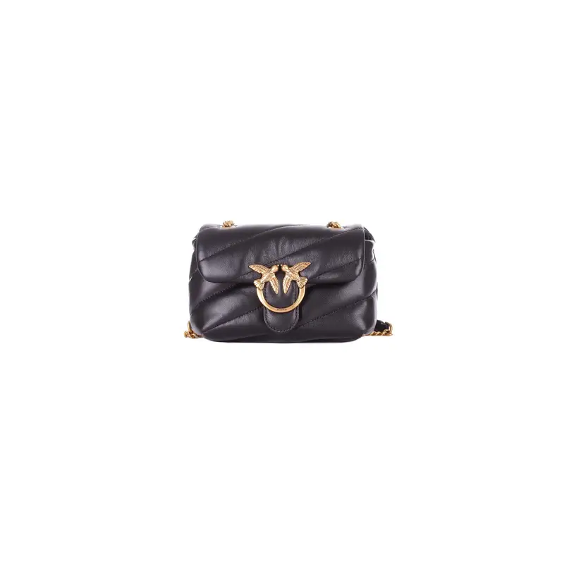 Borsa Donna PINKO Nero gold Love puff baby cl sheep nappa