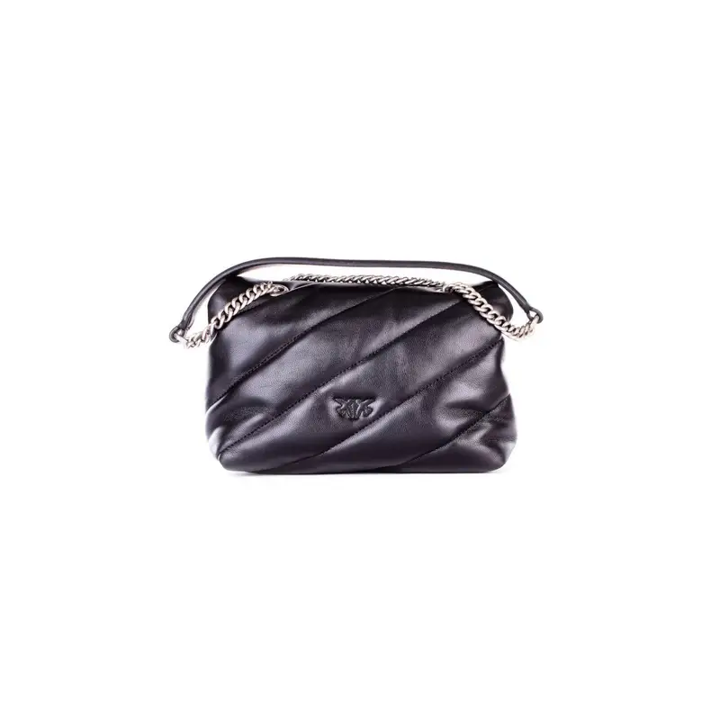 Borsa Donna PINKO Nero silver Love puff mini cl sheep nappa miniatura 2