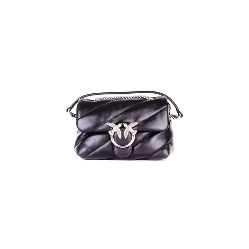 Borsa Donna PINKO Nero silver Love puff mini cl sheep nappa