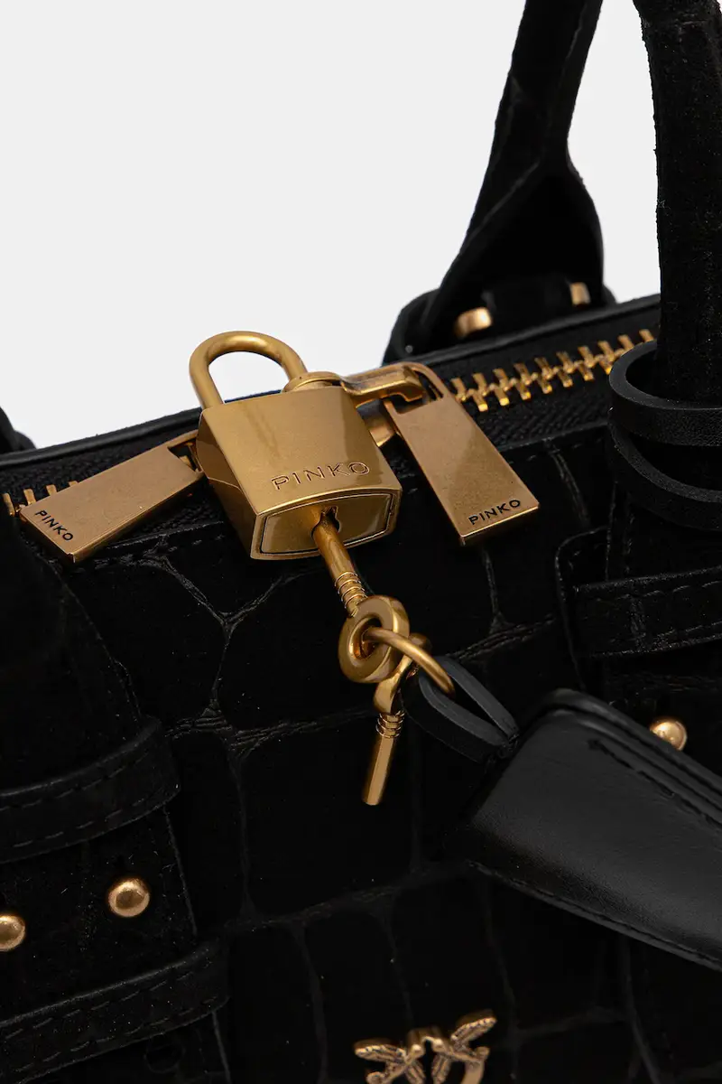 borsa in nabuk Horizontal Nero miniatura 3