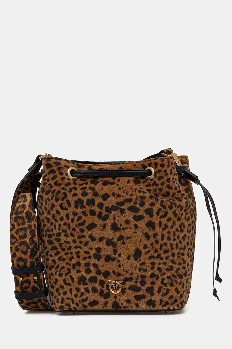 borsa in pelle scamosciata Marrone