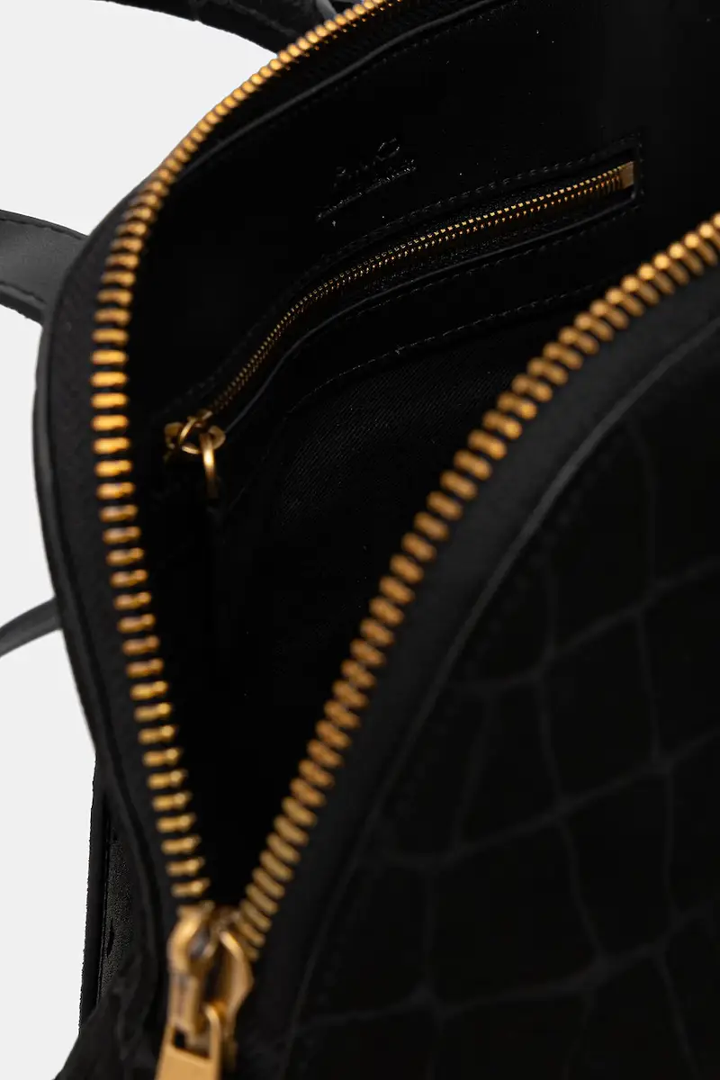 borsa in pelle scamosciata Nero miniatura 5