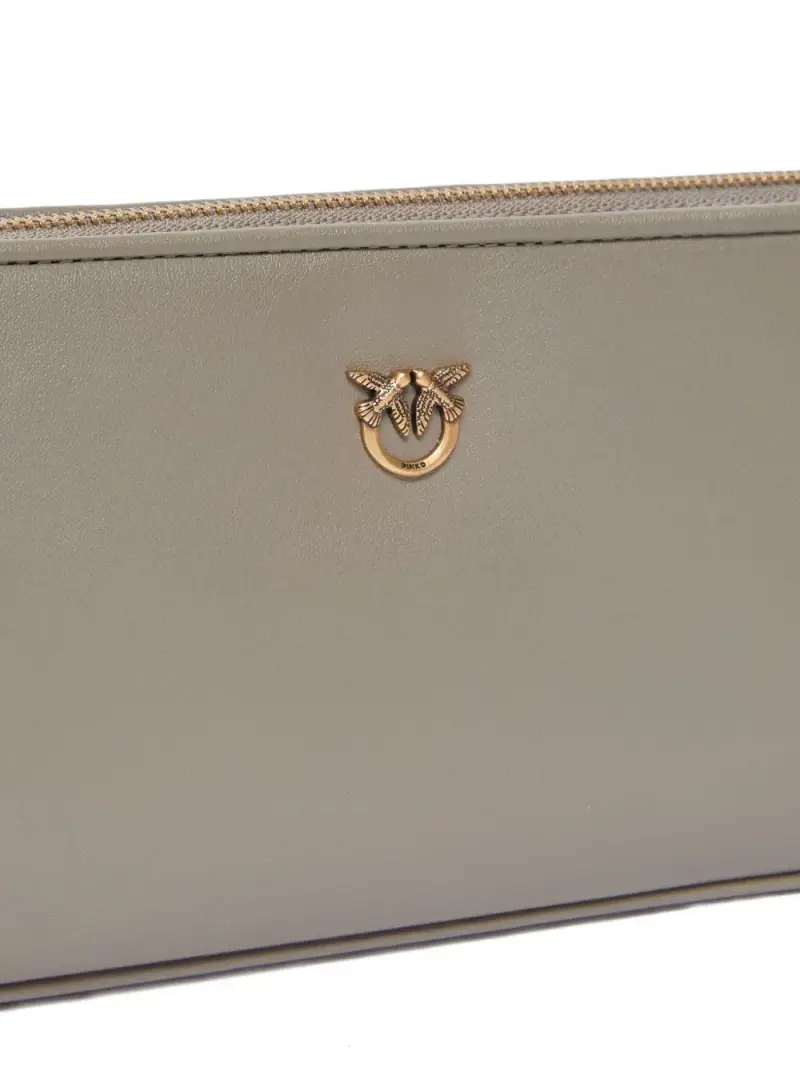 Borsa mini in pelle con zip Noce miniatura 3