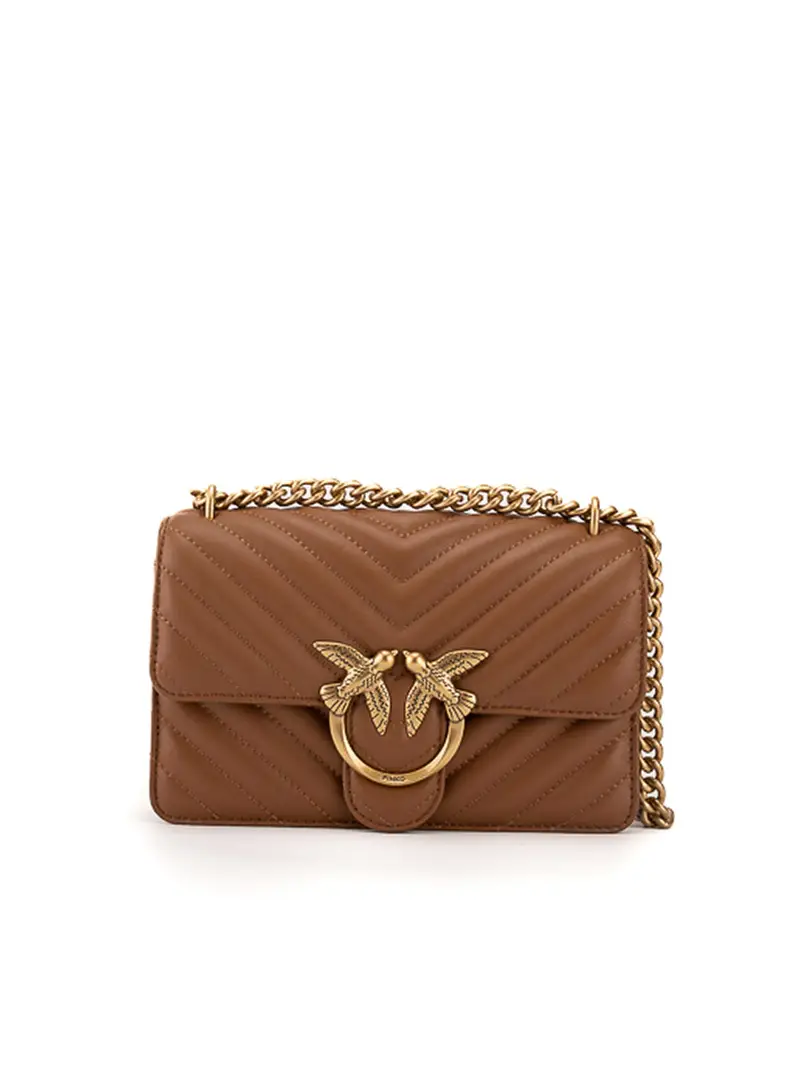 Borsa mini Love One Chevron Marrone