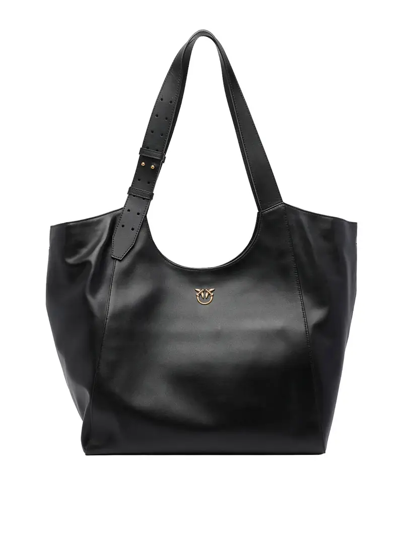 Borsa tote con logo Nero
