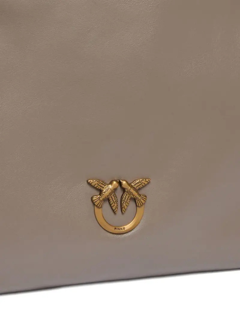 Borsa tote in pelle con fibbia Love Birds Grigio miniatura 3