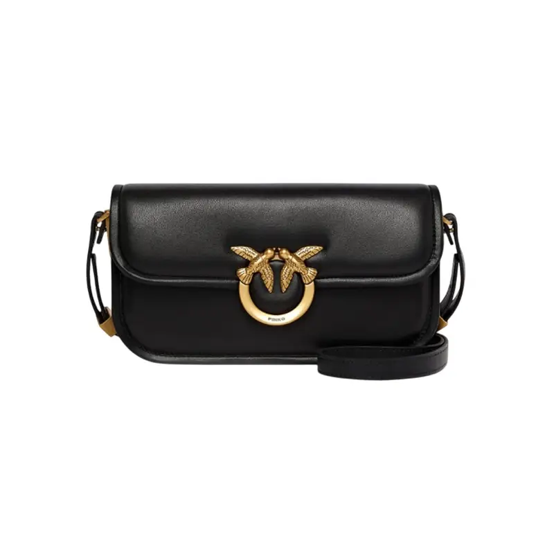 borse a mano donna pinko - love box baguette nappa - nero BLACK
