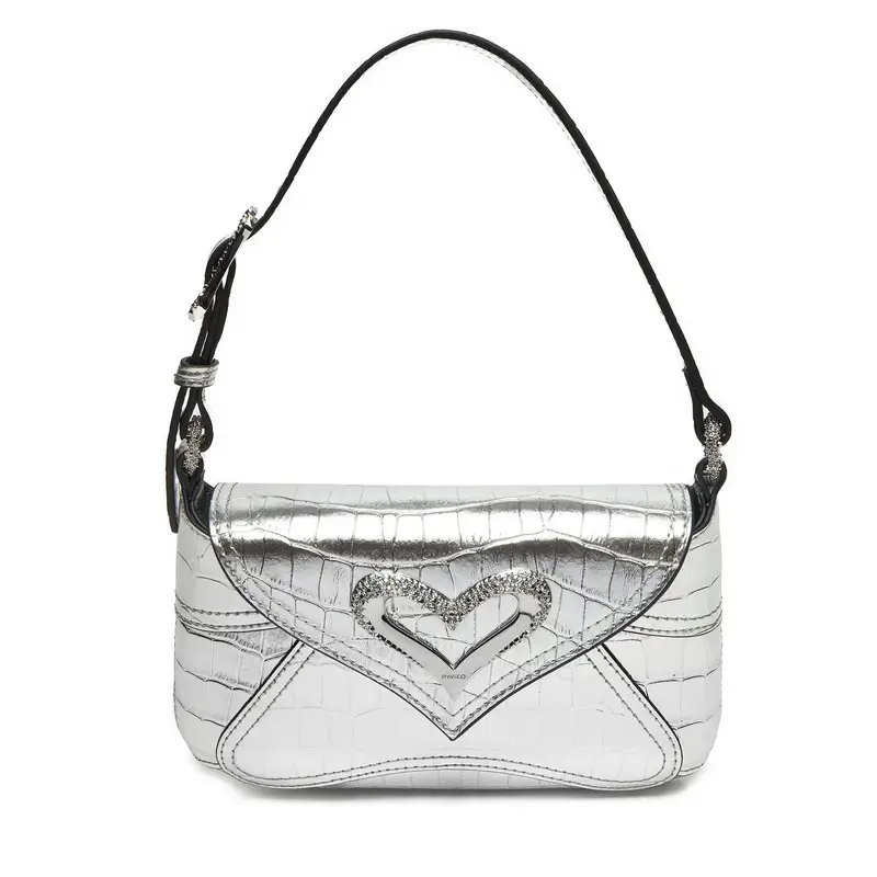 Borsetta PINKO 520 Shoulder Baby Fl AI 24-25 PLTT 103764 A1W5 Argento