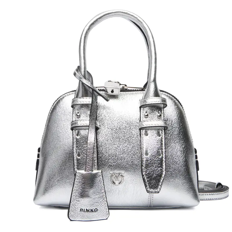 Borsetta PINKO Bowling Bag Zip Mini AI 25-26 PLTT 105333 A0QO Argento
