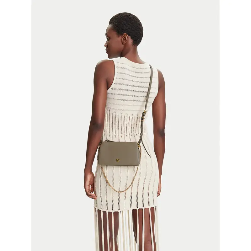 Borsetta PINKO Double Mini Al 25-26 PLTT 105359 A0QO Grigio