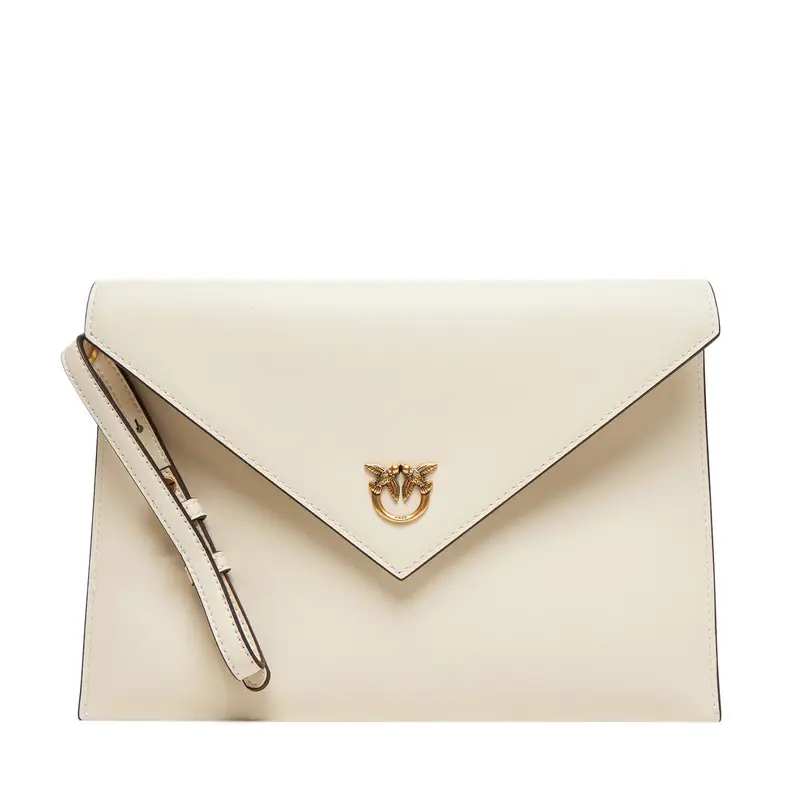 Borsetta PINKO Flat Purse Handle AI 25-26 PCPL104820 A0F1 Écru Écru