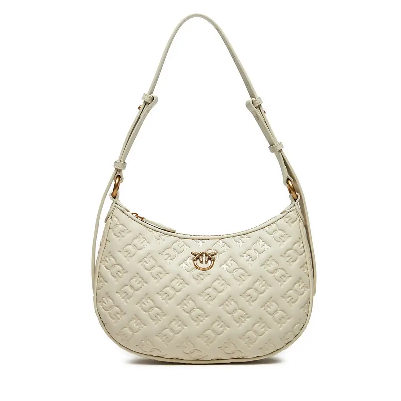 Borsetta PINKO Half Moon Mini Fl AI 24-25 PLTT 102790 A1YB Écru Écru