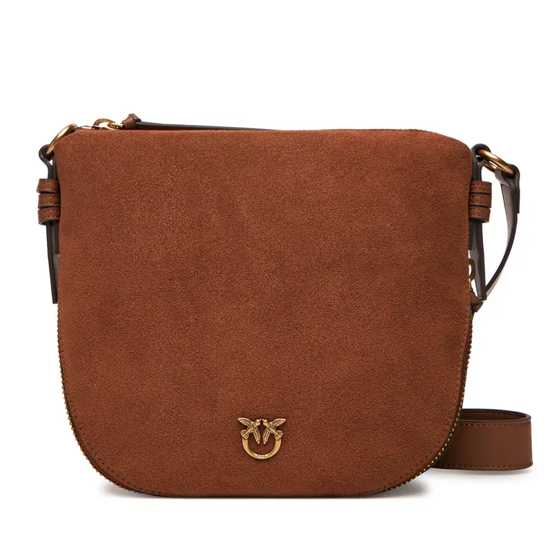 Borsetta PINKO Hobo Zip Around Mini Al 25-26 PLTT 105332 A2JH Marrone