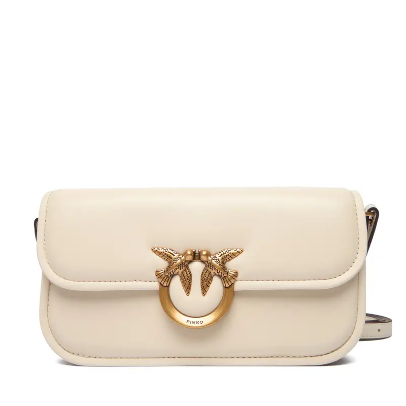 Borsetta PINKO Love Box Baguette Al 25-26 PLTT 105083 A26L Écru Écru