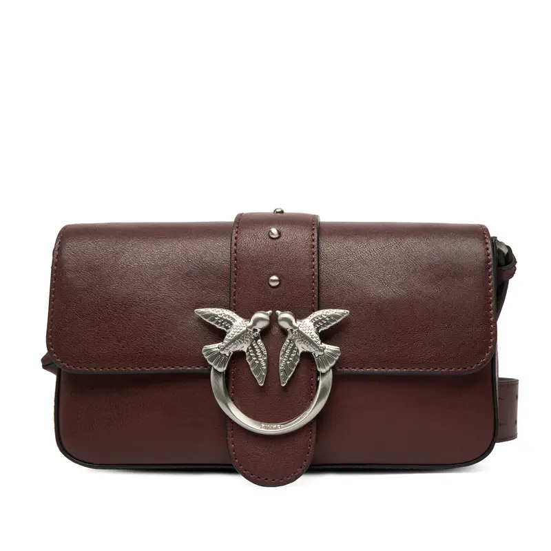 Borsetta PINKO Love One Slouchy Zip Mini AI 25-26 PLTT 105345 A2JG Marrone