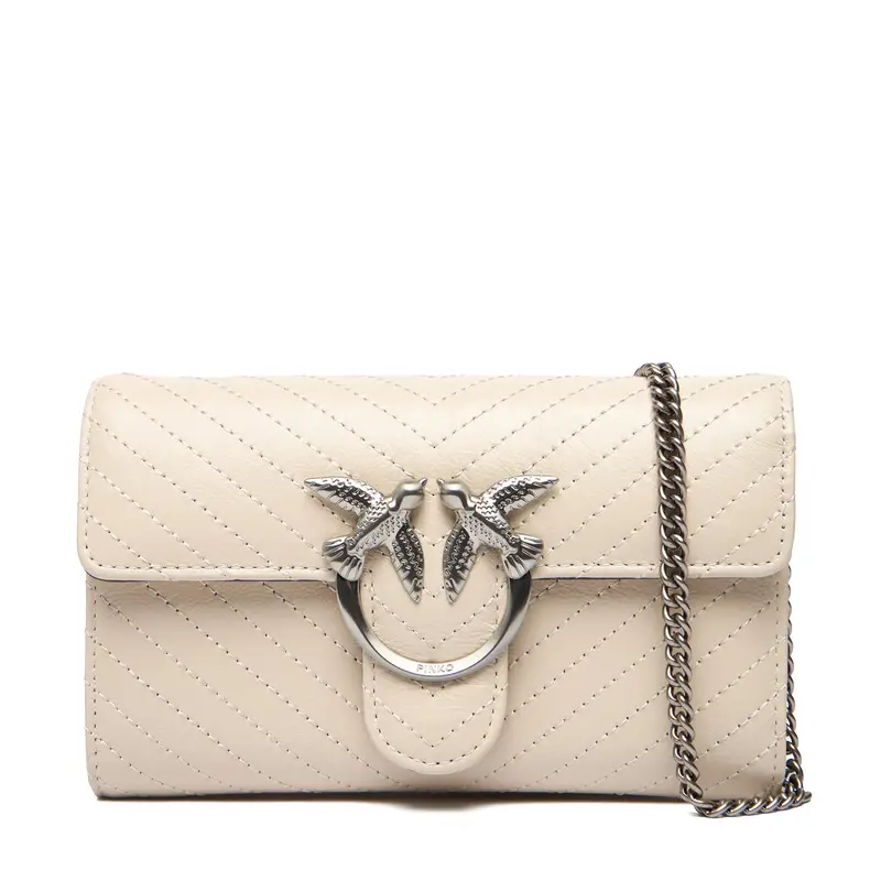 Borsetta PINKO Love One Wallet Light AI 25-26 PLTT 105344 A2JC Écru Écru