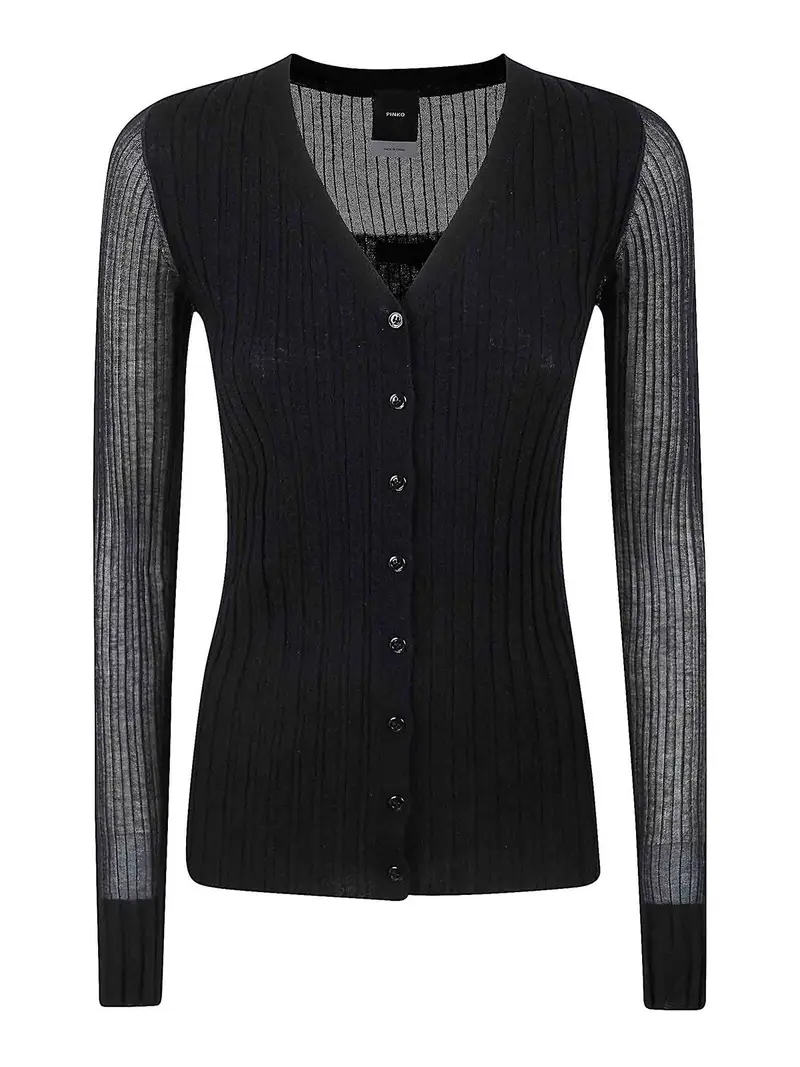 Caldo Cardigan Miscela Ws Seta Nero