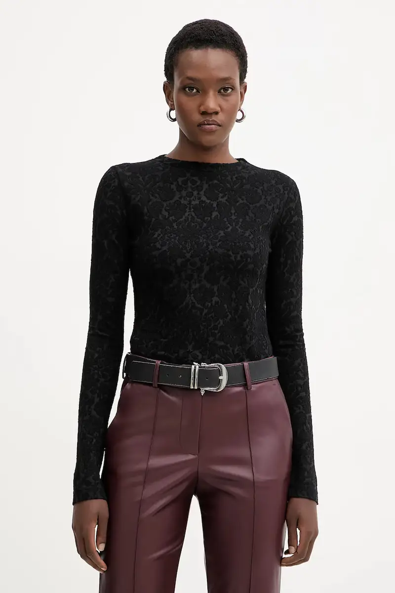 camicetta con lana colore nero 105697 A2TW