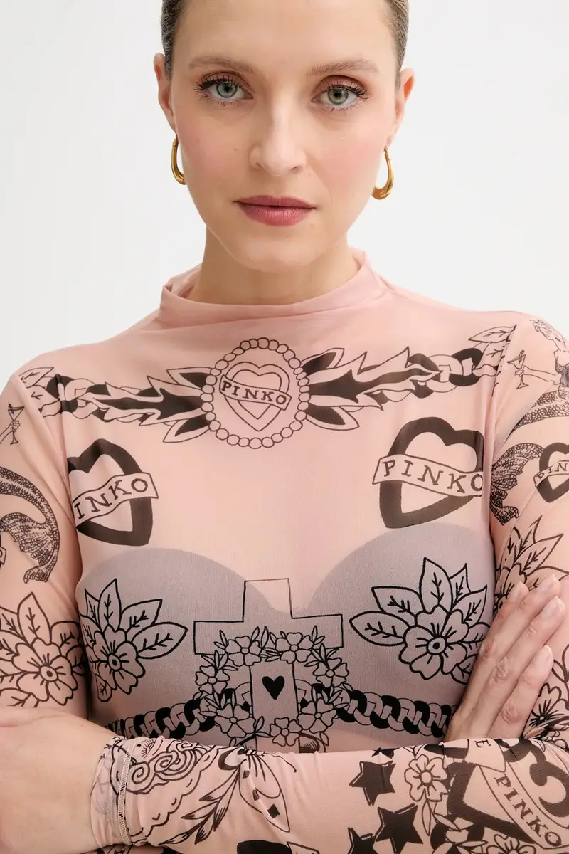 camicetta donna colore beige 105798 A2VM miniatura 4