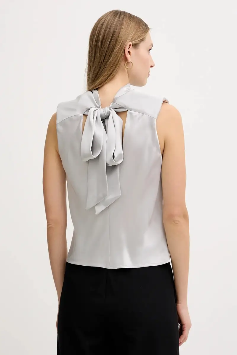 camicetta donna colore grigio 106080 A1Y5 miniatura 3