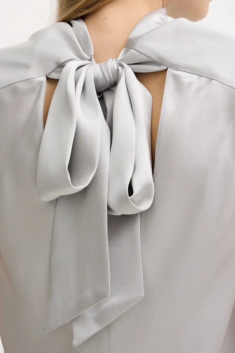 camicetta donna colore grigio 106080 A1Y5 miniatura 5