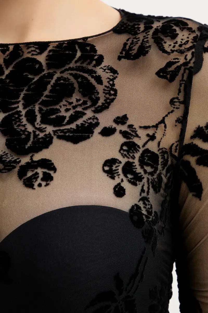 camicetta donna colore nero 105601 A2QD miniatura 4