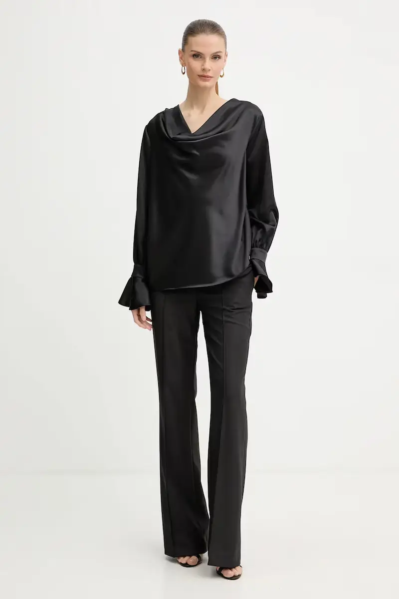 camicetta donna colore nero 105961 A2YM miniatura 2