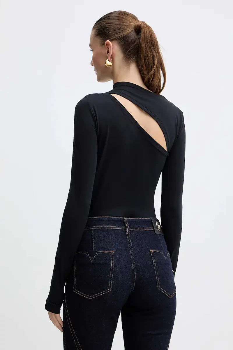 camicia a maniche lunghe donna colore nero 106085 A308 miniatura 3