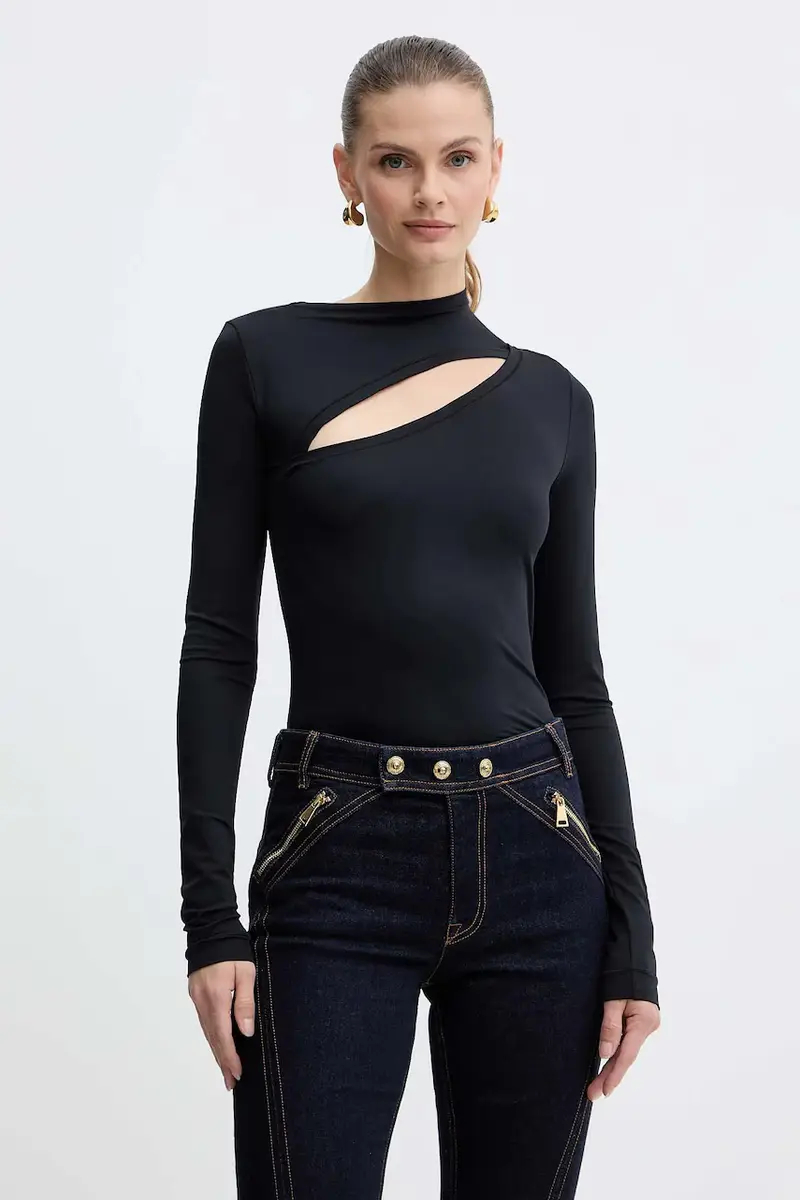 camicia a maniche lunghe donna colore nero 106085 A308