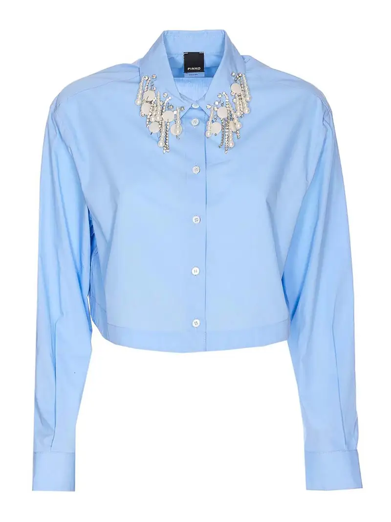 Camicia caffelatte azzurra Blu