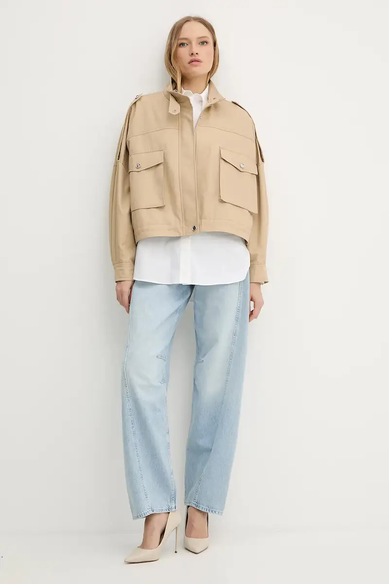 camicia in cotone donna colore bianco 102476 A2CR miniatura 2