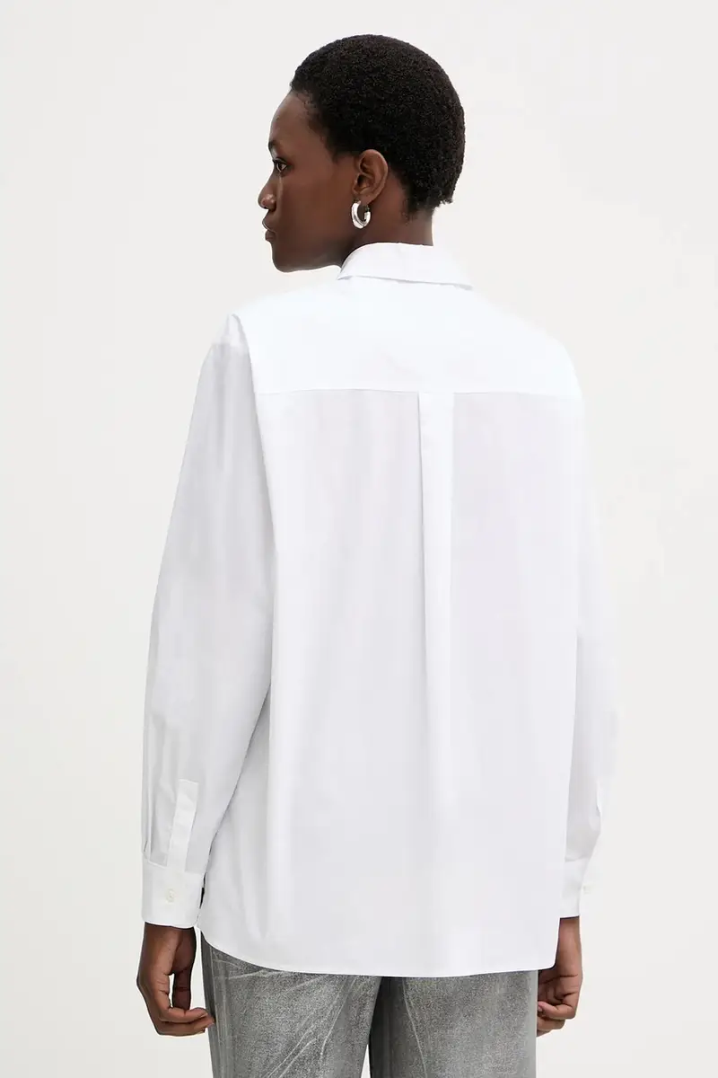 camicia in cotone donna colore bianco 105591 A2T4 miniatura 3