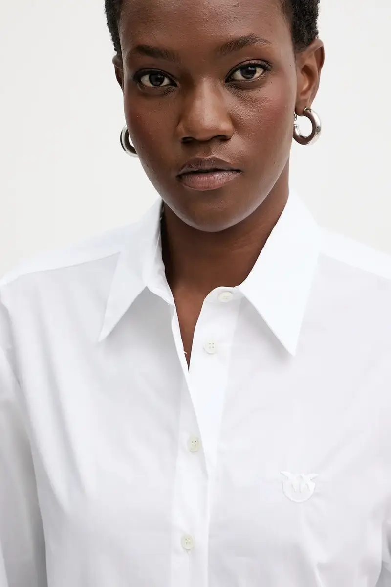 camicia in cotone donna colore bianco 105591 A2T4 miniatura 4