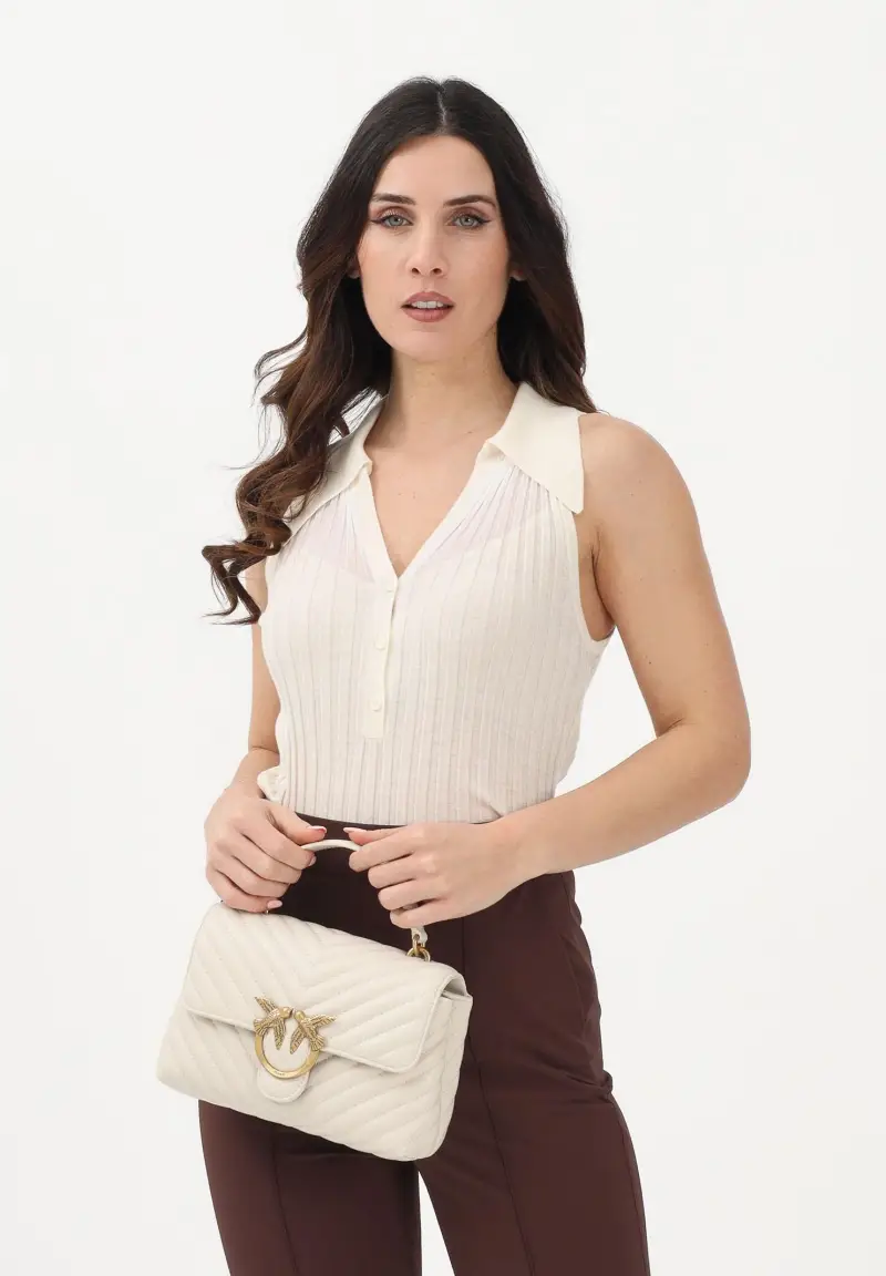 Pinko Polo Donna Beige 4196814 miniatura 2
