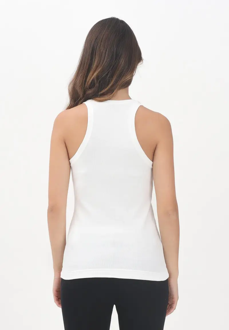 PINKO Canotta bianca da donna personalizzata con mini logo PINKO miniatura 3