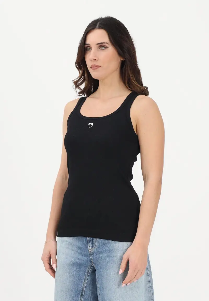 Canotta CALCOLATORE nera da donna