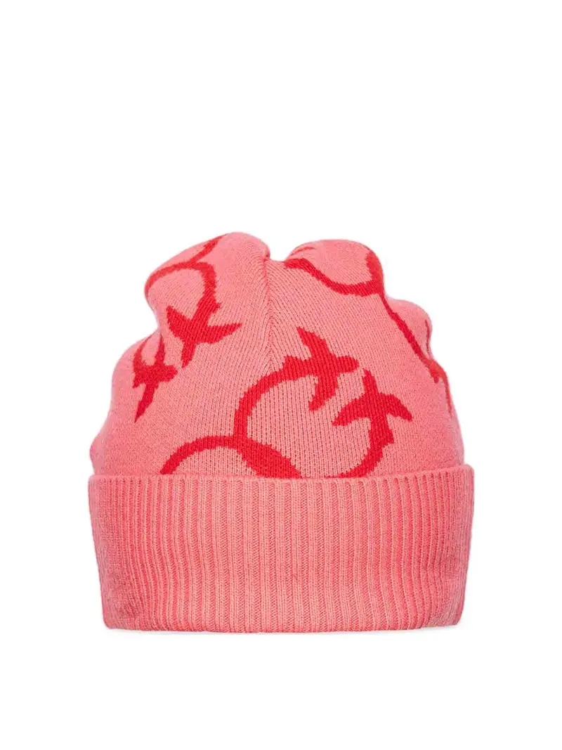 Cappello di berretto logo-jacquard Rosa