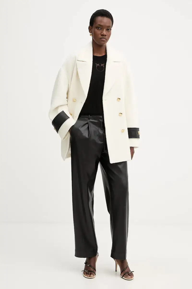 cappotto con aggiunta di lana colore beige 105559 A2SH miniatura 2