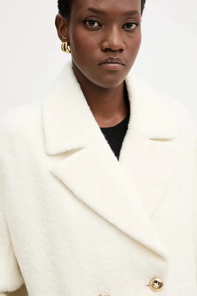 cappotto con aggiunta di lana colore beige 105559 A2SH miniatura 4