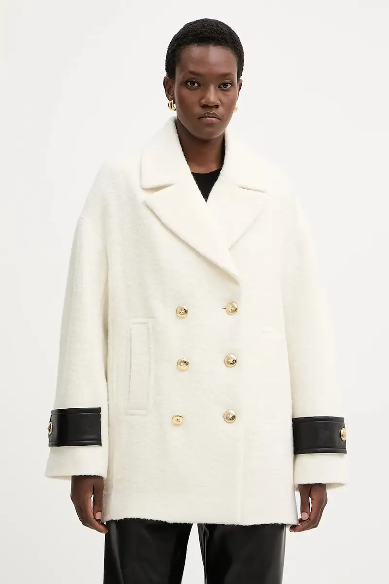 cappotto con aggiunta di lana colore beige 105559 A2SH