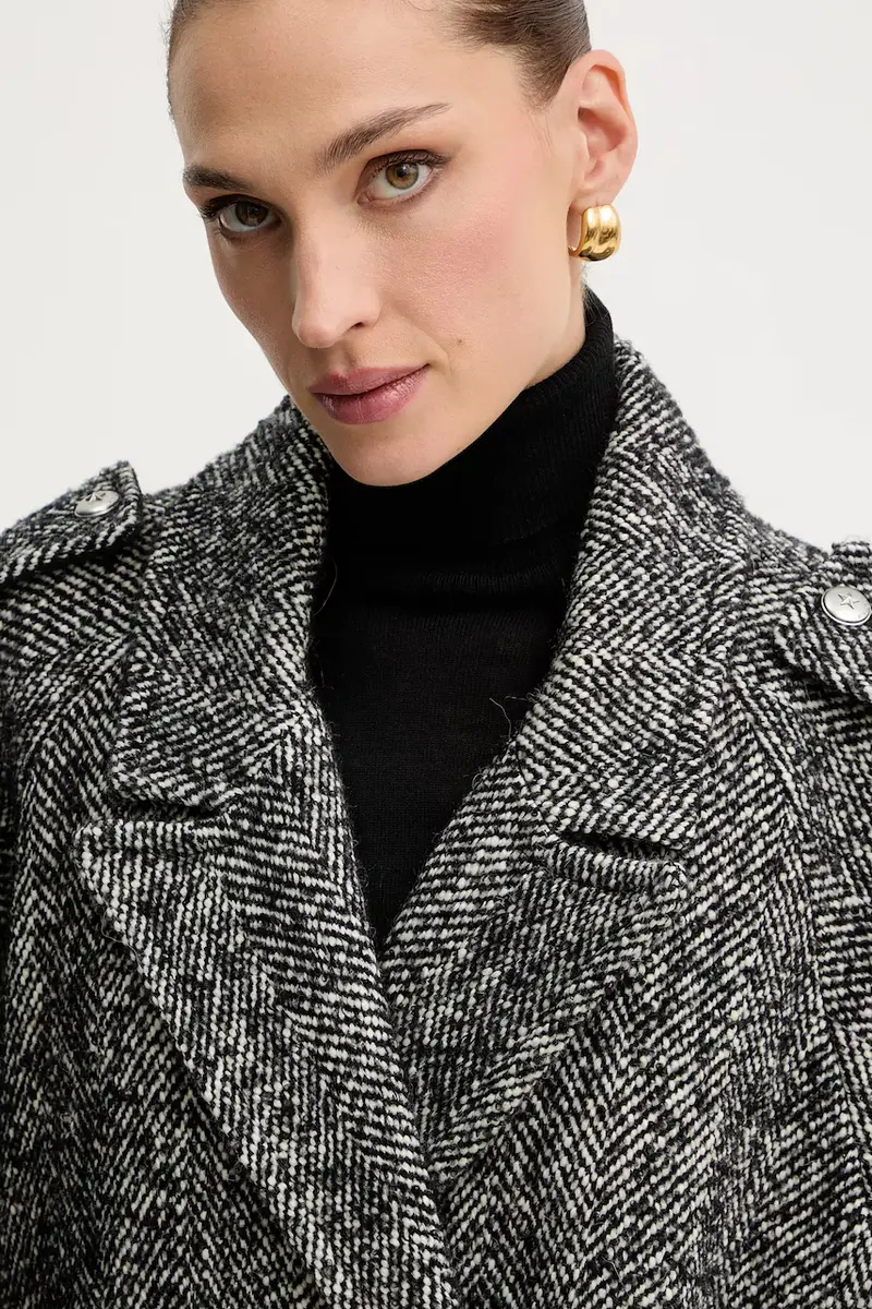 cappotto con lana colore nero 105562 A2SE miniatura 4