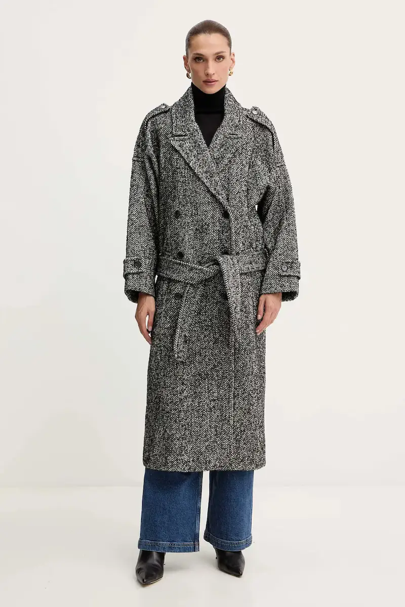 cappotto con lana colore nero 105562 A2SE