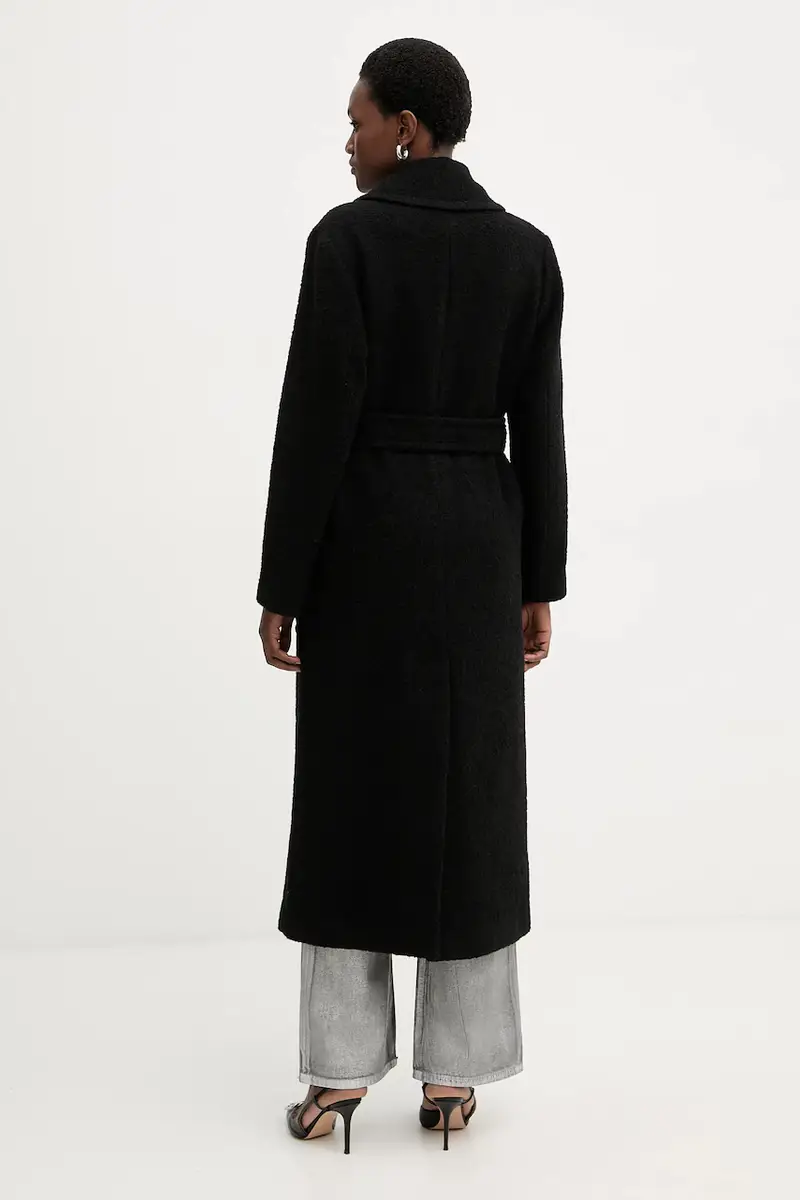 cappotto con lana colore nero 105695 A2UB miniatura 3