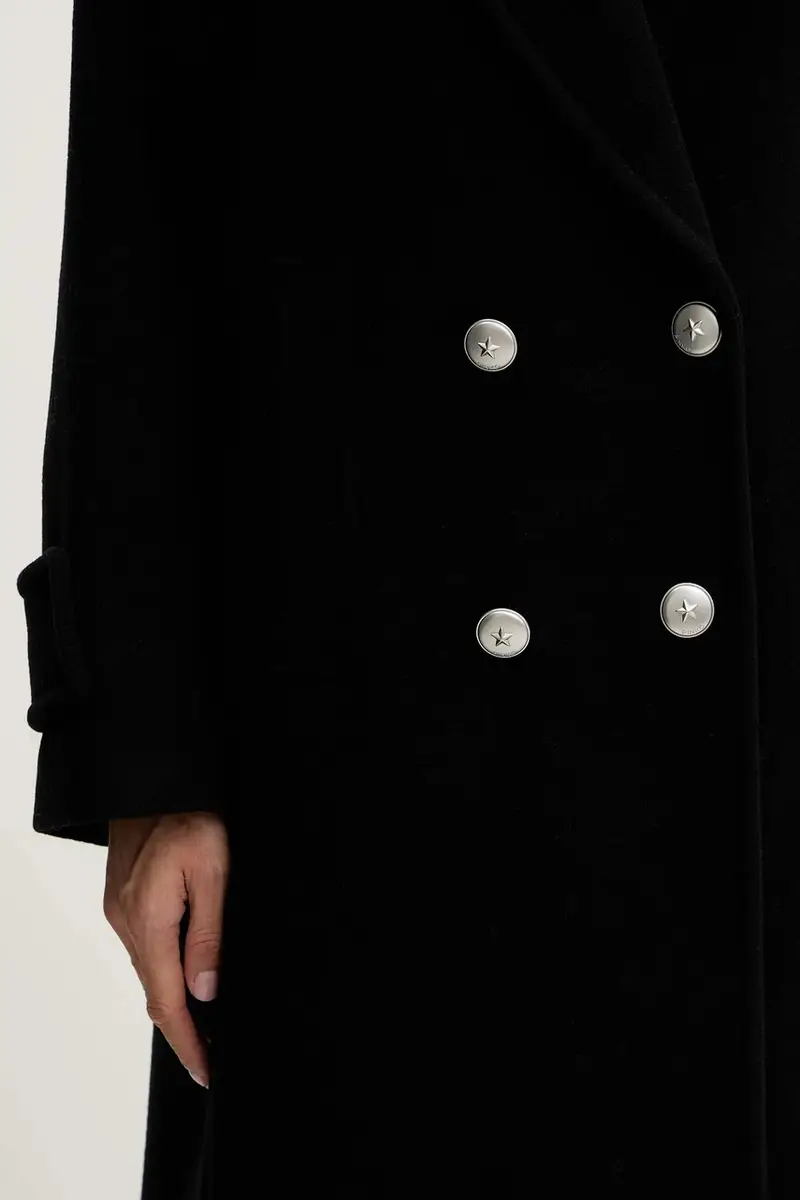 cappotto con lana colore nero 105770 A2SM miniatura 5