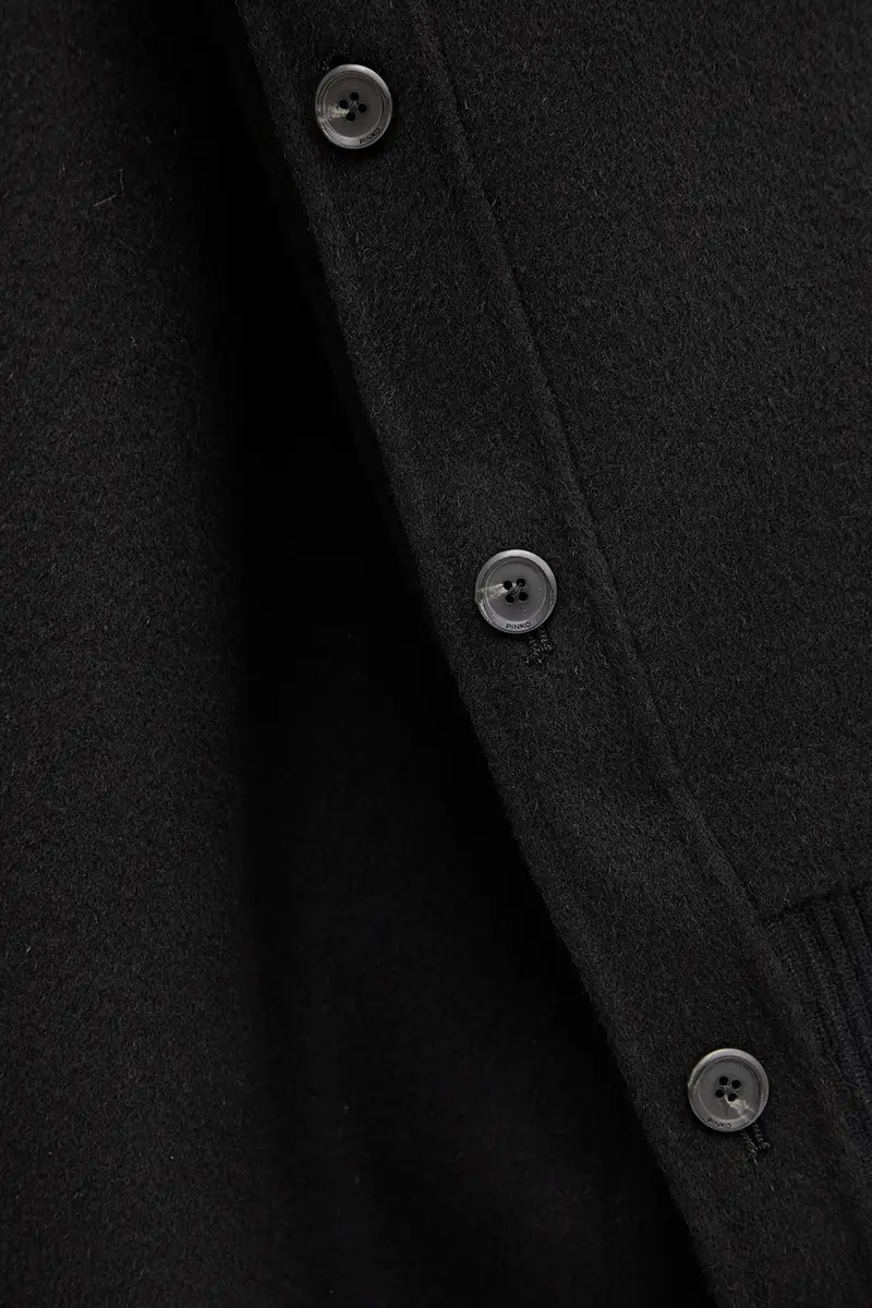 cappotto in lana colore nero 105404 A1ZQ miniatura 5