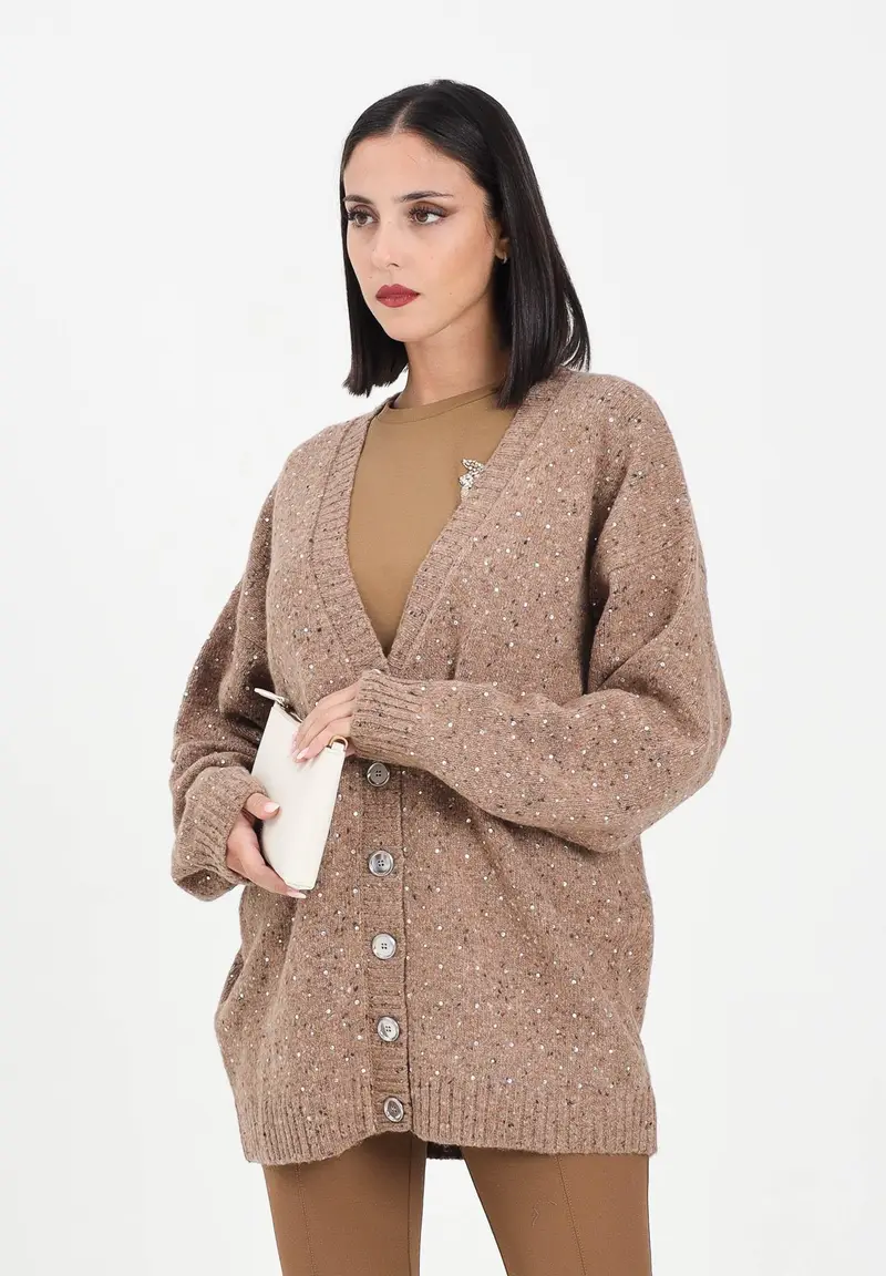 Pinko Cardigan Donna Beige 2818528 miniatura 2