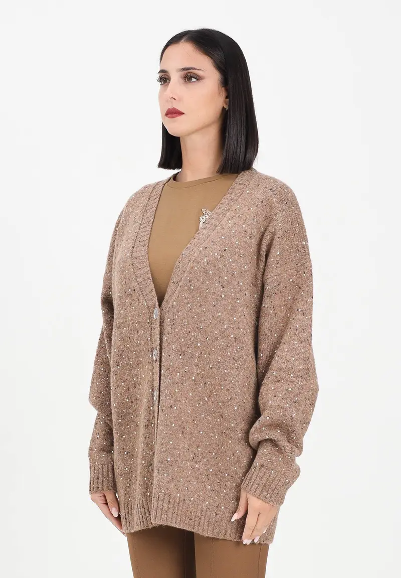 Pinko Cardigan Donna Beige 2818528