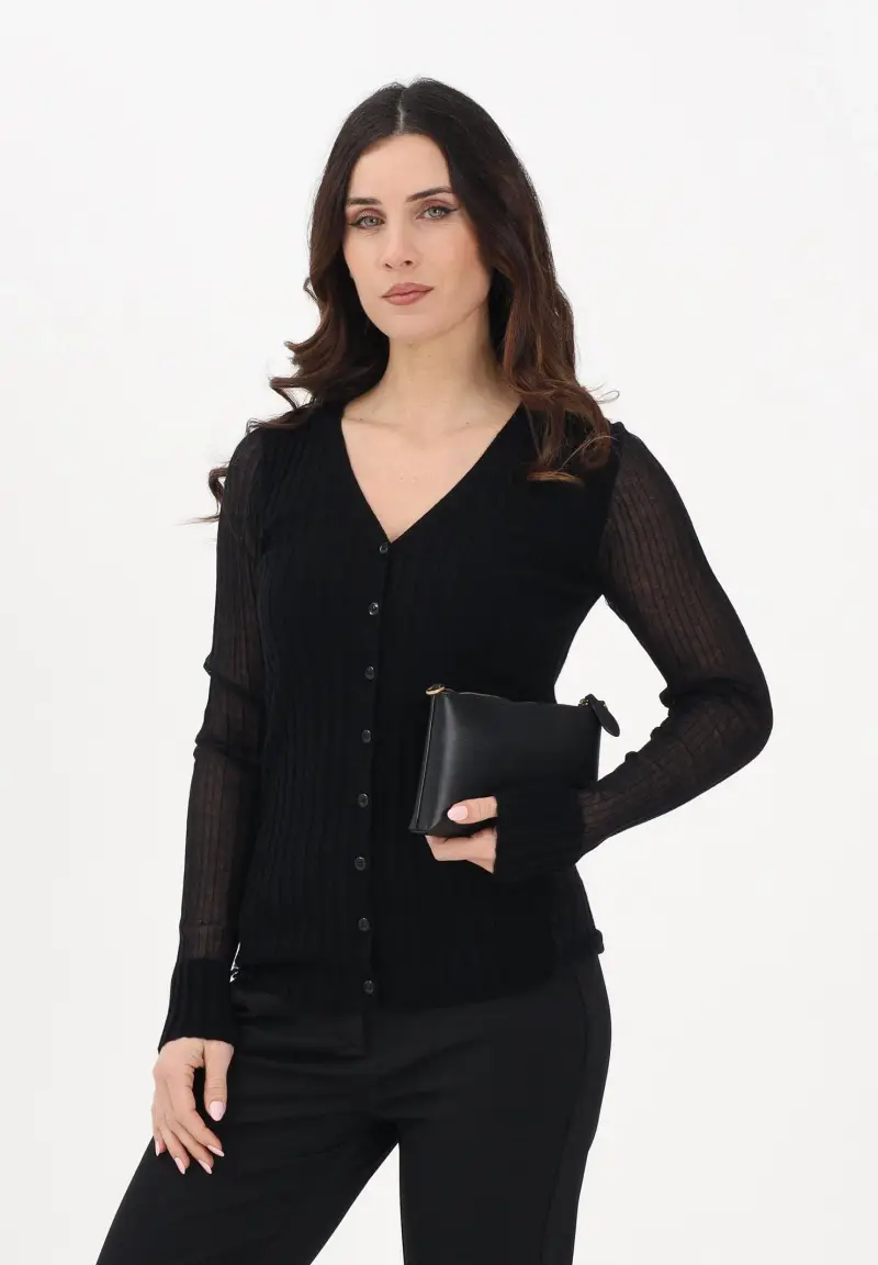 Pinko Cardigan Donna Nero 4196774 miniatura 2