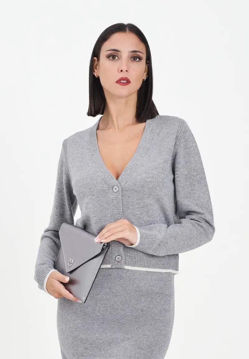 Pinko Cardigan Donna Grigio 2818529 miniatura 2